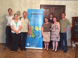 Coffee meeting held at the Language School office